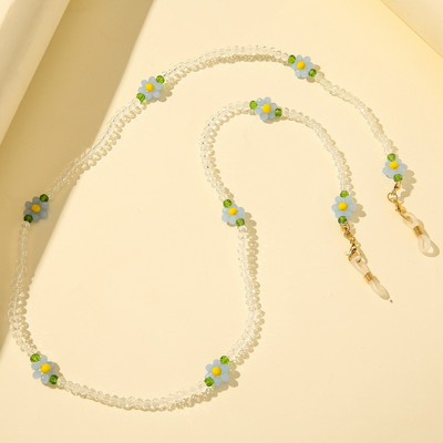 Kristálygyöngyös szemüveglánc bohém szemüvegkötél napszemüveg zsinór arcmaszkok láncok tartó Divatos nyakpánt, ajándék nőknek