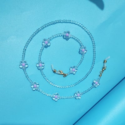 Kristálygyöngyös szemüveglánc bohém szemüvegkötél napszemüveg zsinór arcmaszkok láncok tartó Divatos nyakpánt, ajándék nőknek