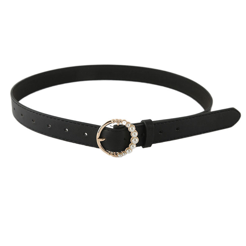 Modni kožni ženski remen oko struka Crno-bijeli remeni za traperice Ženska haljina s bisernom kopčom Remen za struk ženski modni remeni