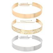 Poklon Pretjerani ukras za struk Ženski metalni široki pojas sa šljokicama Zlatno srebrna boja Široki pojas za struk Zrcalni pojas