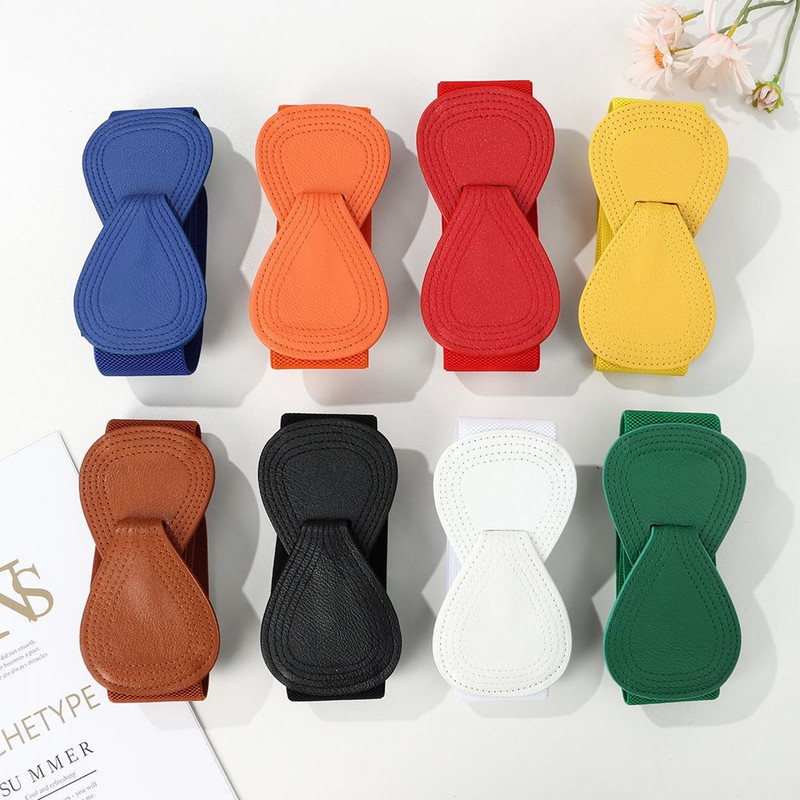 Bow derékpánt Bowknot bőr fűző öv deréköv rugalmas széles horog öv piros fekete fehér sárga öv deréköv