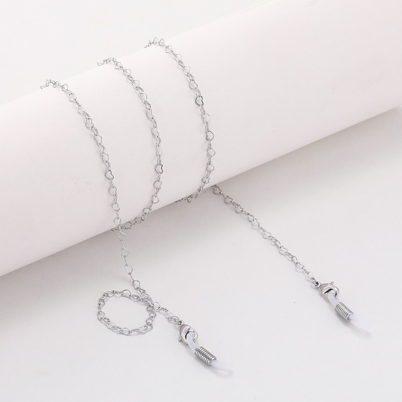 Skyrim naočale u obliku srca, lanac, držač za vrpcu, remen za oko, uže, naočale, zlatne boje, srebrnasta vrpca za žene, sunčane naočale sa staklom za čitanje