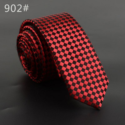 5 cm széles férfi nyakkendő Új divatos kockás nyakkendő Corbatas Gravata Jacquard szőtt vékony nyakkendő üzleti esküvői csíkos nyakkendő férfiaknak