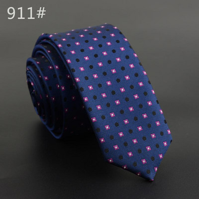 5 cm széles férfi nyakkendő Új divatos kockás nyakkendő Corbatas Gravata Jacquard szőtt vékony nyakkendő üzleti esküvői csíkos nyakkendő férfiaknak