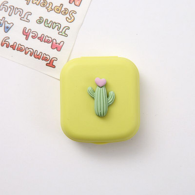 Candy Egyszínű Női Hordozható Aranyos Kontaktlencsék Dobozos Lencsetok Szemápoló Készlet Szemüvegtok Tartó Tartály Ajándék