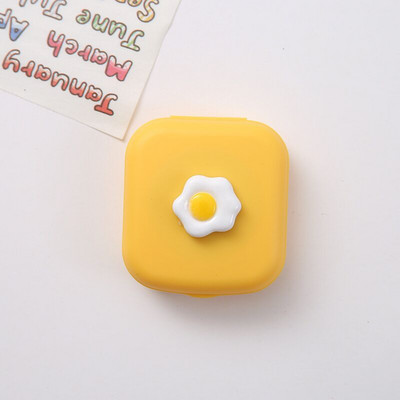 Candy Egyszínű Női Hordozható Aranyos Kontaktlencsék Dobozos Lencsetok Szemápoló Készlet Szemüvegtok Tartó Tartály Ajándék