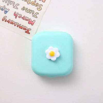 Candy Egyszínű Női Hordozható Aranyos Kontaktlencsék Dobozos Lencsetok Szemápoló Készlet Szemüvegtok Tartó Tartály Ajándék