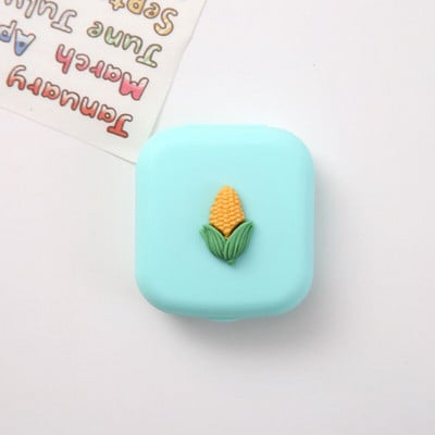 Candy Egyszínű Női Hordozható Aranyos Kontaktlencsék Dobozos Lencsetok Szemápoló Készlet Szemüvegtok Tartó Tartály Ajándék