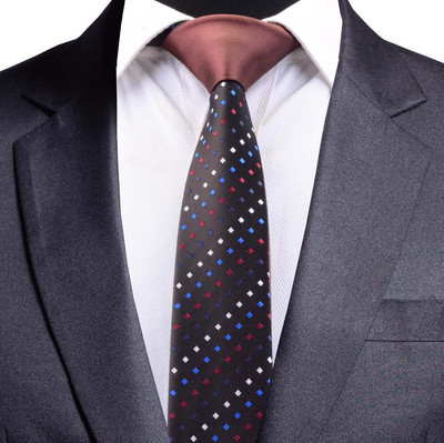 GUSLESON Mens Skinny Ties Luxus virágos kockás nyakkendő Hombre 6 cm Gravata Slim Tie Dots Klasszikus üzleti esküvői nyakkendő férfiaknak