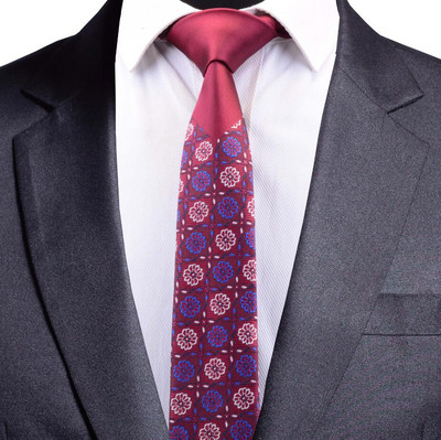 GUSLESON Mens Skinny Ties Luxus virágos kockás nyakkendő Hombre 6 cm Gravata Slim Tie Dots Klasszikus üzleti esküvői nyakkendő férfiaknak