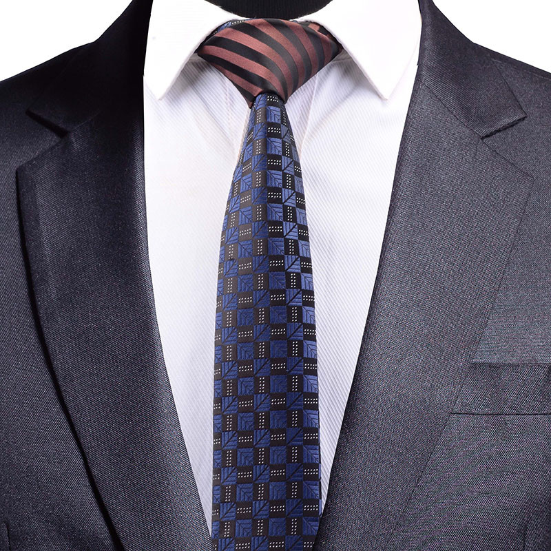 GUSLESON Mens Skinny Ties Luxus virágos kockás nyakkendő Hombre 6 cm Gravata Slim Tie Dots Klasszikus üzleti esküvői nyakkendő férfiaknak