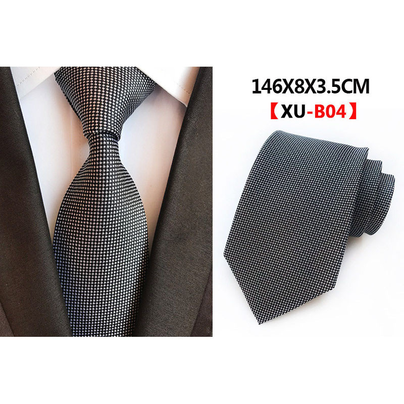 Férfi 8 cm-es selyem formális nyakkendő sárga fekete kockás csíkos jacquard nyakkendő üzleti esküvőre Gravata nyakkendő, kiegészítő ajándék nyakkendő