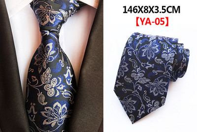 Divatos 8 cm-es selyem virágos nyakkendő fekete piros, sárga, jacquard nyakkendő férfiaknak, üzleti buli nyakkendők kiegészítők ajándék nyakkendő