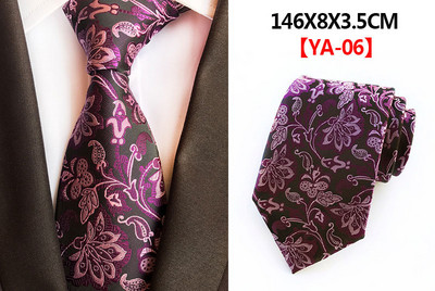 Divatos 8 cm-es selyem virágos nyakkendő fekete piros, sárga, jacquard nyakkendő férfiaknak, üzleti buli nyakkendők kiegészítők ajándék nyakkendő