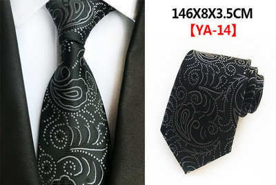 Divatos 8 cm-es selyem virágos nyakkendő fekete piros, sárga, jacquard nyakkendő férfiaknak, üzleti buli nyakkendők kiegészítők ajándék nyakkendő