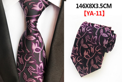 Divatos 8 cm-es selyem virágos nyakkendő fekete piros, sárga, jacquard nyakkendő férfiaknak, üzleti buli nyakkendők kiegészítők ajándék nyakkendő