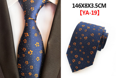 Divatos 8 cm-es selyem virágos nyakkendő fekete piros, sárga, jacquard nyakkendő férfiaknak, üzleti buli nyakkendők kiegészítők ajándék nyakkendő