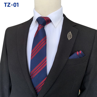 Prugaste kravate za muškarce Kvalitetan luksuzni kvadratni šal Set 8CM Gravata Vjenčani dodaci Corbatas Para Hombre Elegantes