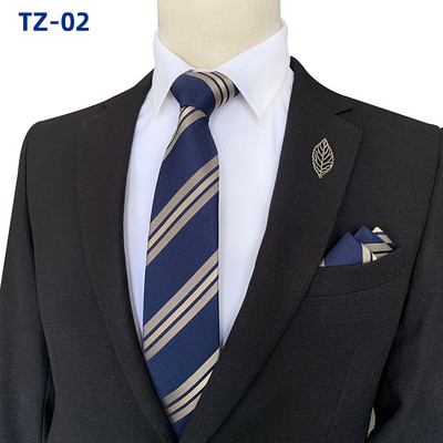 Prugaste kravate za muškarce Kvalitetan luksuzni kvadratni šal Set 8CM Gravata Vjenčani dodaci Corbatas Para Hombre Elegantes