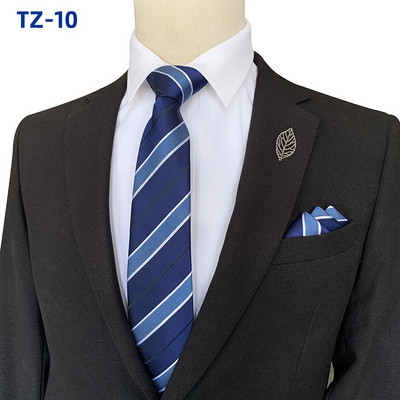 Prugaste kravate za muškarce Kvalitetan luksuzni kvadratni šal Set 8CM Gravata Vjenčani dodaci Corbatas Para Hombre Elegantes