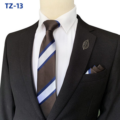 Prugaste kravate za muškarce Kvalitetan luksuzni kvadratni šal Set 8CM Gravata Vjenčani dodaci Corbatas Para Hombre Elegantes