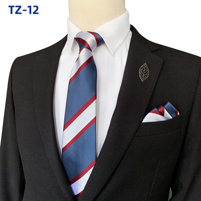 Prugaste kravate za muškarce Kvalitetan luksuzni kvadratni šal Set 8CM Gravata Vjenčani dodaci Corbatas Para Hombre Elegantes