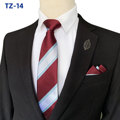 Prugaste kravate za muškarce Kvalitetan luksuzni kvadratni šal Set 8CM Gravata Vjenčani dodaci Corbatas Para Hombre Elegantes