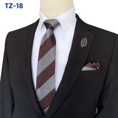 Prugaste kravate za muškarce Kvalitetan luksuzni kvadratni šal Set 8CM Gravata Vjenčani dodaci Corbatas Para Hombre Elegantes