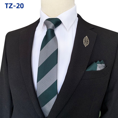 Prugaste kravate za muškarce Kvalitetan luksuzni kvadratni šal Set 8CM Gravata Vjenčani dodaci Corbatas Para Hombre Elegantes