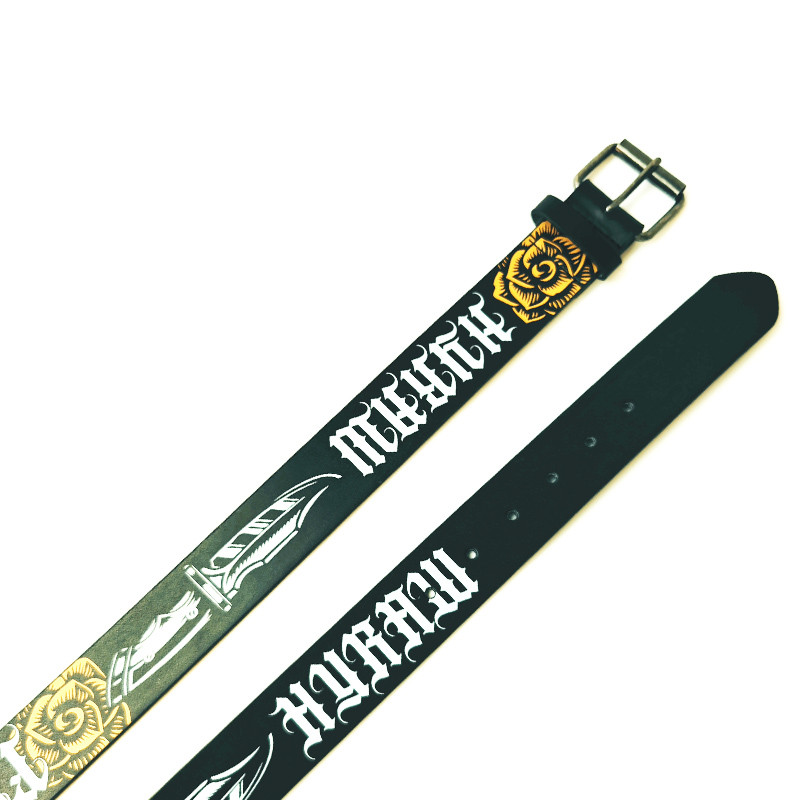 Kopča s uzorkom lubanje i kostura Muški remen Muška punk stilska moda ležerna Personalizirani pojas za traperice tinejdžerice