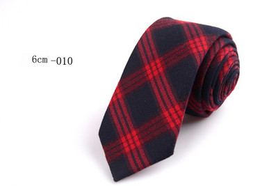 GUSLESON Nova mekana kravata od 6 cm, karirana pruga, šarene pamučne uske kravate, crna kravata za svatove, poslovni svečani dar za muškarce