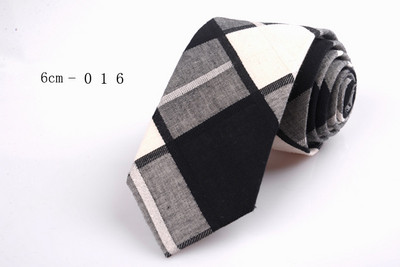 GUSLESON Nova mekana kravata od 6 cm, karirana pruga, šarene pamučne uske kravate, crna kravata za svatove, poslovni svečani dar za muškarce