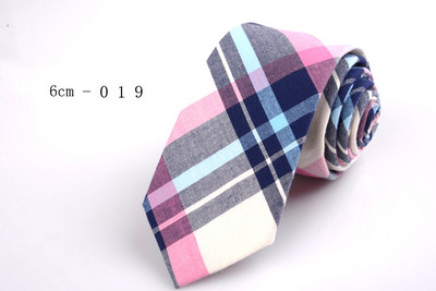 GUSLESON Nova mekana kravata od 6 cm, karirana pruga, šarene pamučne uske kravate, crna kravata za svatove, poslovni svečani dar za muškarce