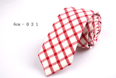 GUSLESON Nova mekana kravata od 6 cm, karirana pruga, šarene pamučne uske kravate, crna kravata za svatove, poslovni svečani dar za muškarce