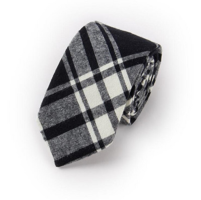 GUSLESON Nova mekana kravata od 6 cm, karirana pruga, šarene pamučne uske kravate, crna kravata za svatove, poslovni svečani dar za muškarce