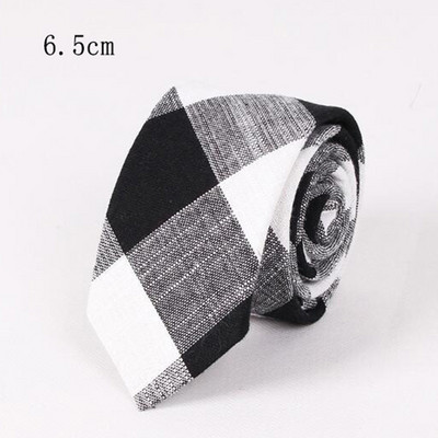 GUSLESON Nova mekana kravata od 6 cm, karirana pruga, šarene pamučne uske kravate, crna kravata za svatove, poslovni svečani dar za muškarce