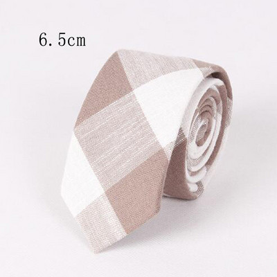 GUSLESON Nova mekana kravata od 6 cm, karirana pruga, šarene pamučne uske kravate, crna kravata za svatove, poslovni svečani dar za muškarce