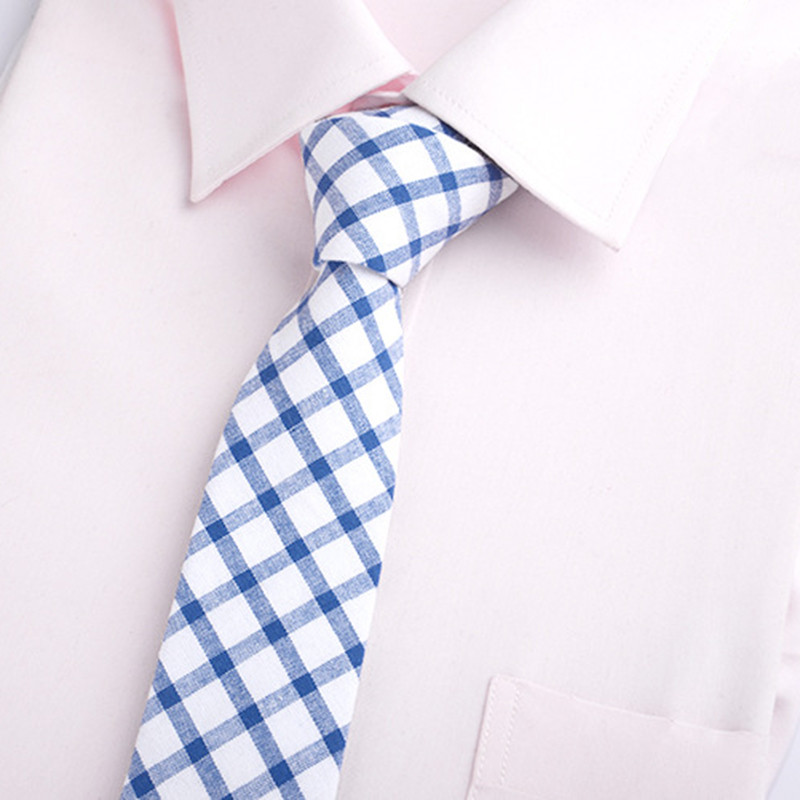 GUSLESON Nova mekana kravata od 6 cm, karirana pruga, šarene pamučne uske kravate, crna kravata za svatove, poslovni svečani dar za muškarce