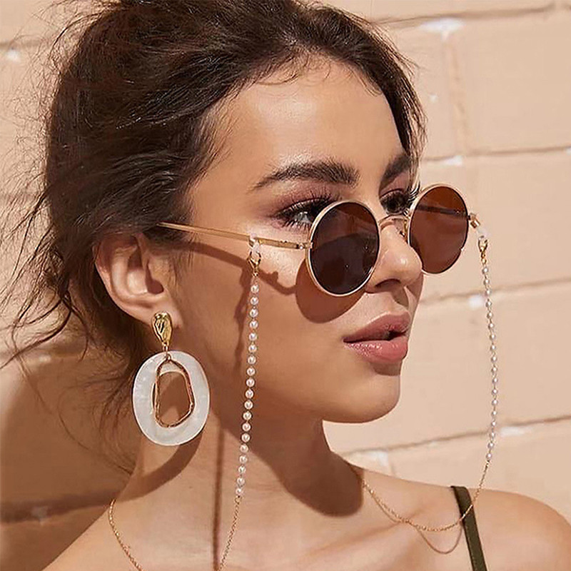 1 db divatos női napszemüveg lánc gyöngy lánc zuhanásgátló szemüveg szemüveg zsinór nyaklánc