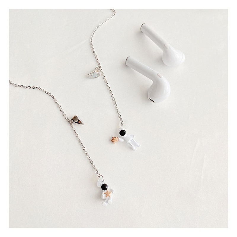 Madingi astronautų akinių grandinėlės magnetinės pritraukimo ausinės, apsaugančios nuo pametimo grandinės, tinkančios Airpods, mielas ramunės karolių priedas