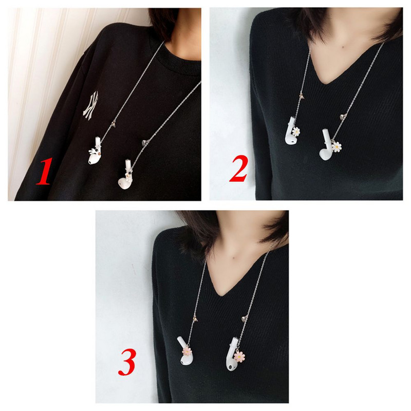 Madingi astronautų akinių grandinėlės magnetinės pritraukimo ausinės, apsaugančios nuo pametimo grandinės, tinkančios Airpods, mielas ramunės karolių priedas