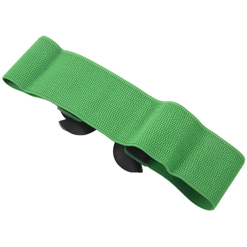 Hot kf-Green Faux Piele Flower 7,5 cm latime Curea elastica pentru femeie