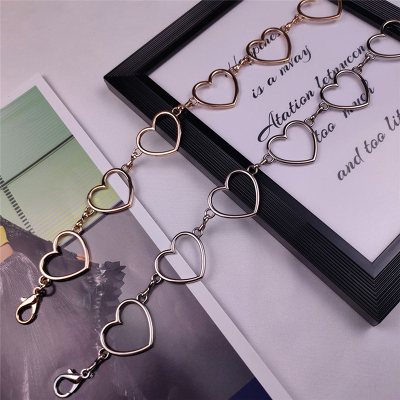 Hlače s pojasom od 105 cm Klasični lanac oko struka Ljubavno srce Šuplji pojas za žene Hip hop stil Modni fini pojasevi oko struka Trendy 2020.