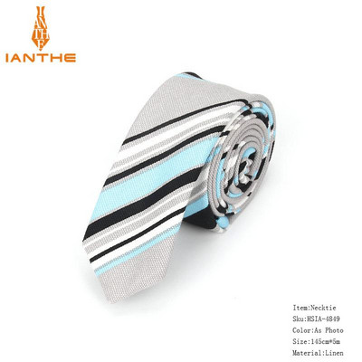 Férfi karcsú nyakkendő alkalmi pamut vászon nyakkendő férfiaknak vékony tervező virág állat keskeny vintage virágos esküvői nyakkendő Corbatas