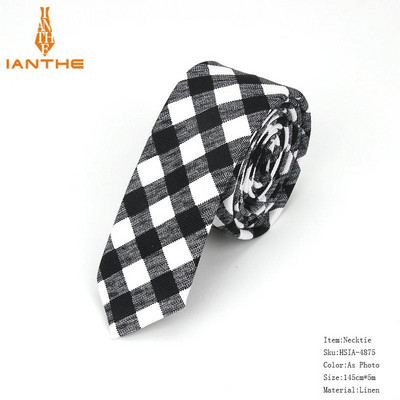 Férfi karcsú nyakkendő alkalmi pamut vászon nyakkendő férfiaknak vékony tervező virág állat keskeny vintage virágos esküvői nyakkendő Corbatas