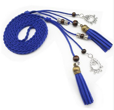 Curea populară din piele PU de epocă, cu împletitură în talie, pentru rochie, centură cu ciucuri, curea pentru femei, fete, curea tricotată.