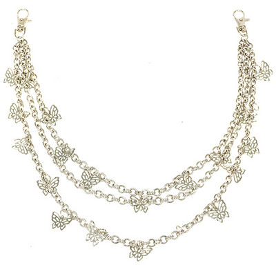 Novi 2021. modni ženski punk Harajuku lančani remen s podesivim rupicama u nizu i trapericama s lančićima Ukrasni crni remeni za djevojke