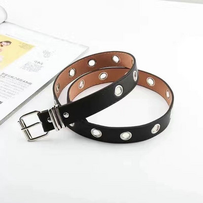 Novi 2021. modni ženski punk Harajuku lančani remen s podesivim rupicama u nizu i trapericama s lančićima Ukrasni crni remeni za djevojke