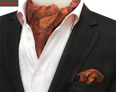 GUSLESON Modni brend Muški rupčić Kravata Ascot Set Paisley uzorak Luksuzna gospodska kravata Vjenčana leptir mašna Komplet džepnih kvadratića