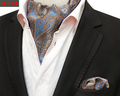 GUSLESON Modni brend Muški rupčić Kravata Ascot Set Paisley uzorak Luksuzna gospodska kravata Vjenčana leptir mašna Komplet džepnih kvadratića